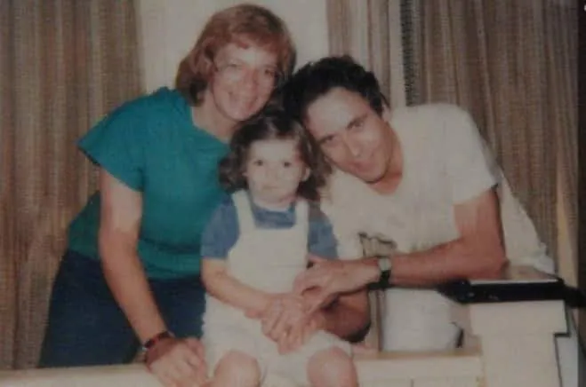 Ted Bundy with his wife and daughter