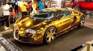 Gold-plated Bugatti Veyron